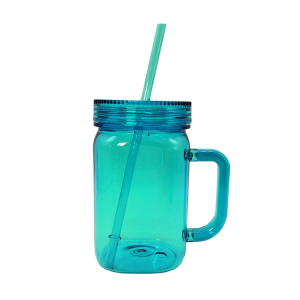 Single Wall Plastic Straw Cup Daily Drinking Water Sports Bottle 450ml