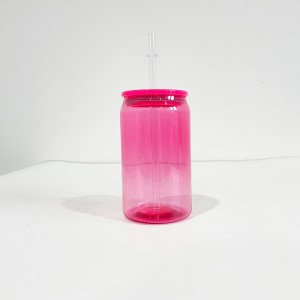 Reusable Plastic Cup Color Straw Cup Custom Size