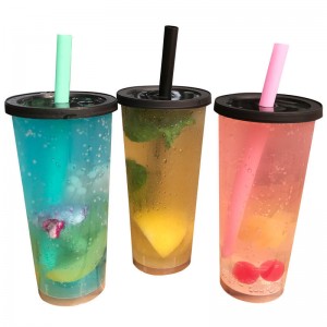 Creative Plastic Cup Clear Fruit Tea Cup Drink Cup