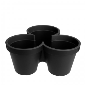 Pots de fleurs pour plantes de jardin en plastique, usine chinoise, conception personnalisée, vente en gros de pots en plastique noir, Standard ou personnalisé