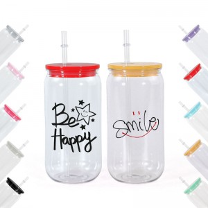 Daily Use Of Transparent Plastic Cup Plastic Straw Drink Cup