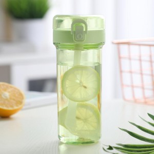 Plastic Cup Straw Cup Transparent Small Fresh Sports Water Cup