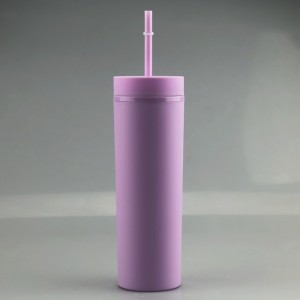 New Style Cup Matte Double Wall Plastic Sippy Cup