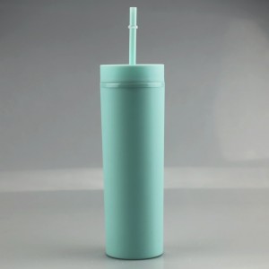 New Style Cup Matte Double Wall Plastic Sippy Cup