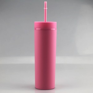 New Style Cup Matte Double Wall Plastic Sippy Cup