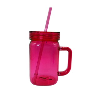 Single Wall Plastic Straw Cup Daily Drinking Water Sports Bottle 450ml