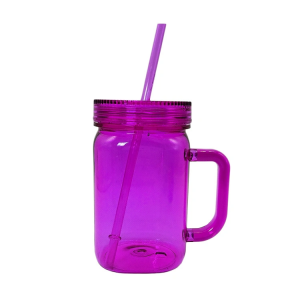 Single Wall Plastic Straw Cup Daily Drinking Water Sports Bottle 450ml